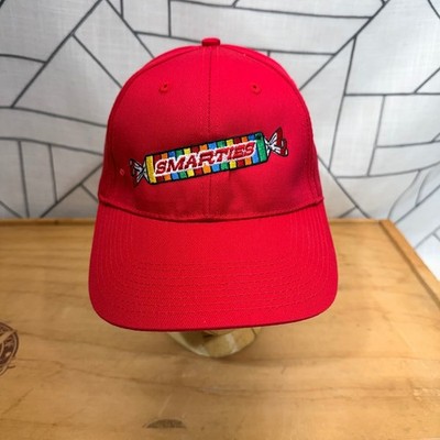 Smarties Candy Logo Red Baseball Cap Hat Adjustable Hook and Loop Strap Headwear