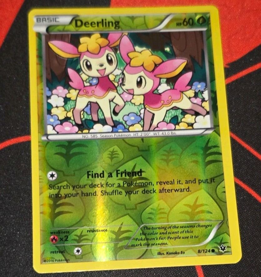 Pokemon TCG Deerling 8/124 Fates Collide Reverse Holo Common EN 2016 60HP