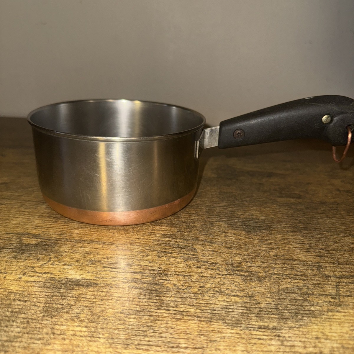 REVERE WARE 1801 Copper Clad Bottom Stainless Steel 1 Quart Pot