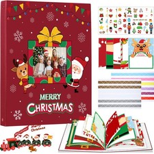 Christmas Photo Album Scrapbook 80 Page 12.5 x 10.8 x 2.1 Inch 3 Rings Remova...