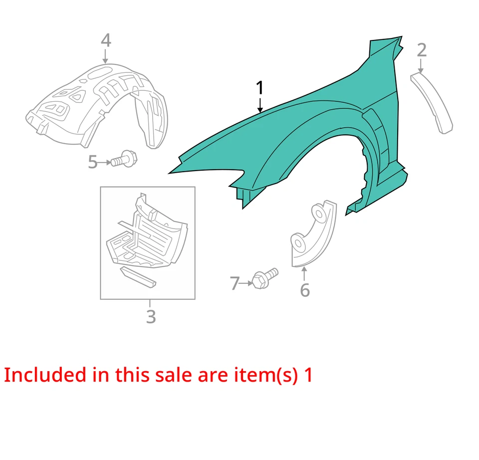 (LOCAL PICKUP ONLY) 04 05 06 07 08 Mazda MAZDA RX8 Fender Passenger - Imagem 3 de 4