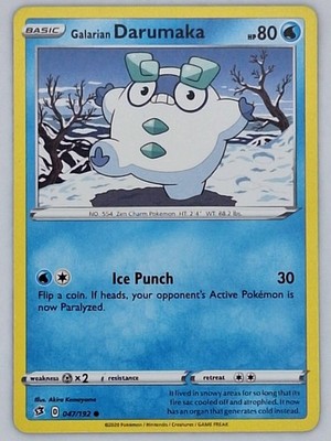 Galarian Darumaka 047/192 Pokemon - Sword & Shield Rebel Clash MP