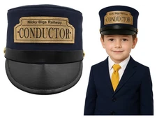 Child Deluxe Polar Navy Express Conductor Hat Train Engineer Costume Accessory