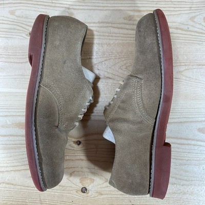 VTG Dexter Suede Dirty Bucks Shoes Men’s 8.5 M Tan Red Brick Sole MADE IN USA VTG Dexter Suede Dirty Bucks Shoes Men main image 2