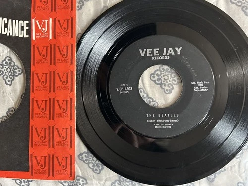 The BEATLES 1964 Vee Jay 7" EP 'MISERY -TASTE of HONEY -ASK ME WHY -ANNA'