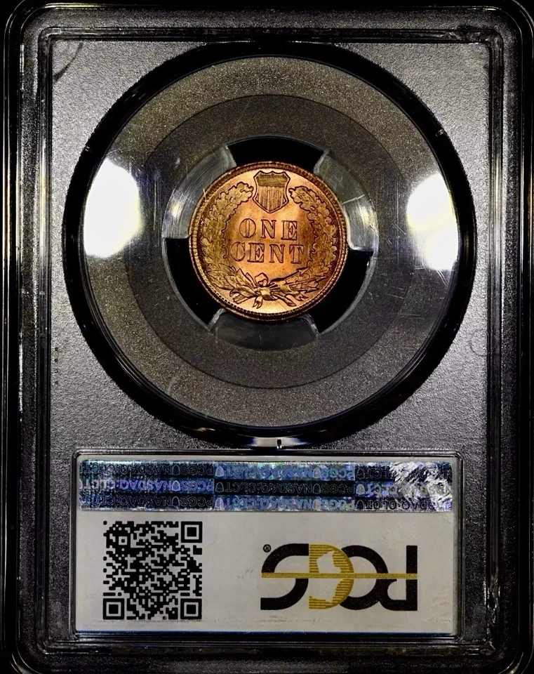 1899 Indian 1C PCGS MS66 RD BLAZING FULL RED PQ+ STUNNING HEIRLOOM REGISTRY COIN - Image 2 of 4