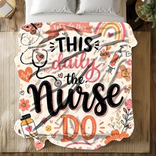 Nurse Motivational Quote Coral Fleece Blanket Inspirational Decor