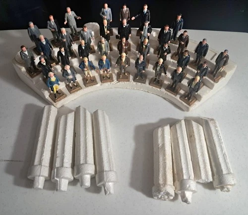 Marx Presidents Vintage 1960's Mini Figure Set of 36 w/ Original Stand