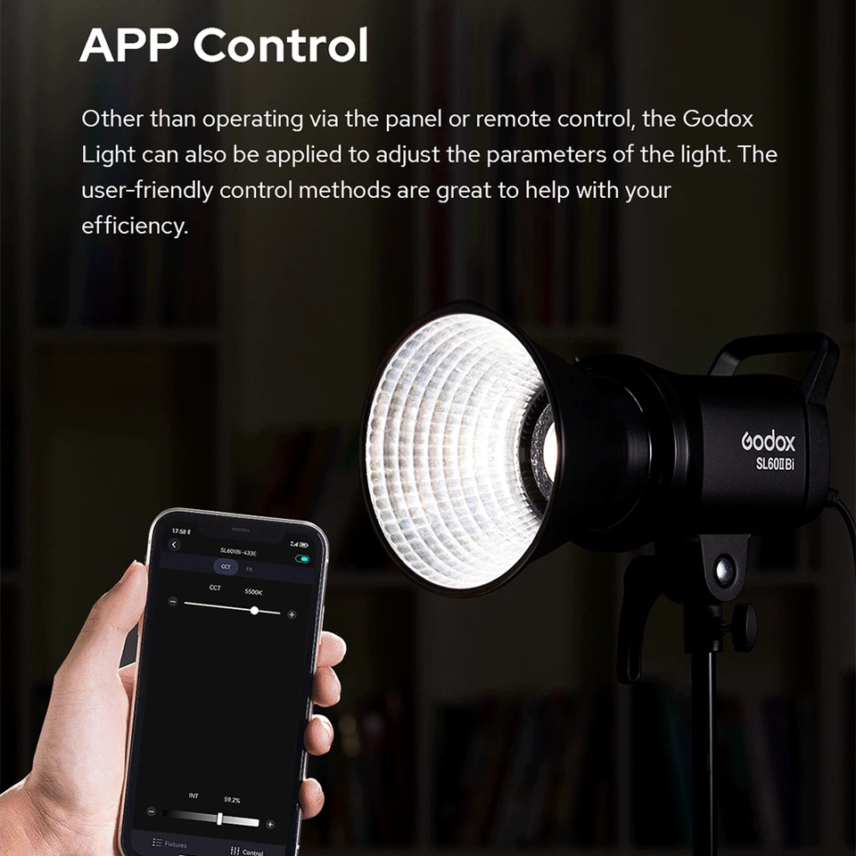 US Godox SL-60W SL-60 II 70w Estudio LED Luz Continua Bowens Foto 4 de 4