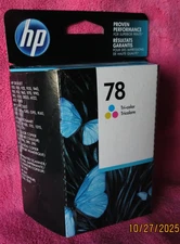 GENUINE HP 78 Tri-Color Ink Cartridge C6578DN NEW SEALED BOX 11/2018