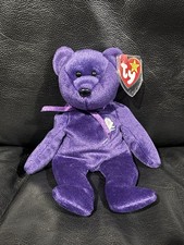PRINCESS DIANA Memorial-1st Edition Beanie Baby 1997 PVC Pellets Pre-owned