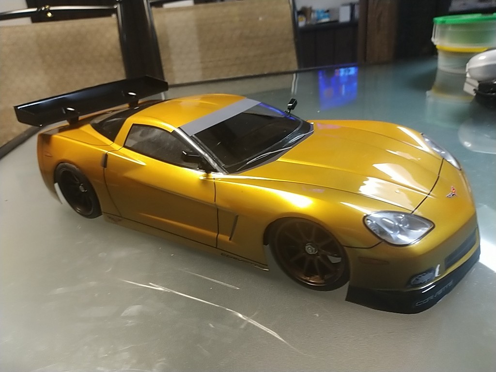 hpi-racing Corvette C6 ボディ MeanRC Custom Painted HPI 1/10 RC NEW 200mm C6 Corvette Body Shell