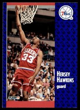 1991-92 Fleer Hersey Hawkins Philadelphia 76ers #154