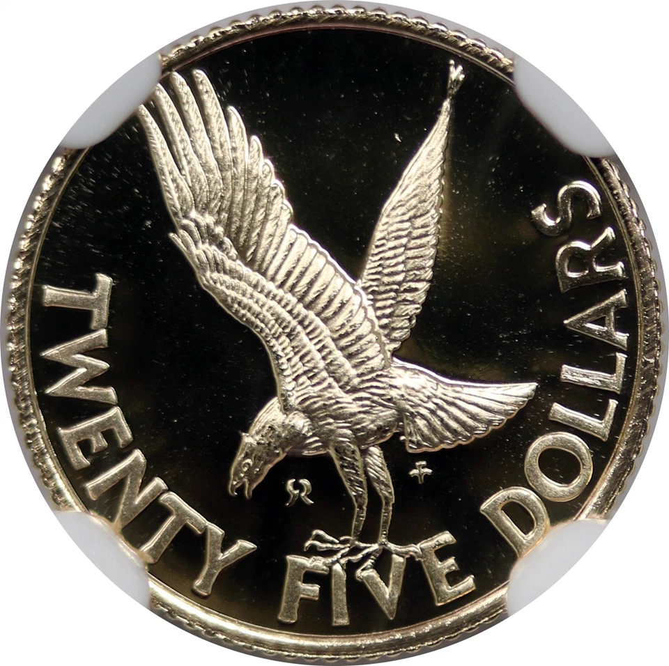 1980 FM British Virgin Island Osprey Gold $25 NGC PF 70 Ultra Cameo Pop 16/0 - Image 3 of 4