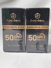 LOT OF 2 - Ivoryloom Sunscreen Stick 50 SPF 40g Water resistant Hypoallergenic