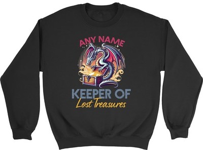 Personalisiertes Hüter der verlorenen Schätze Drache Kinder Sweatshirt Geschenk Pullover