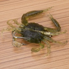 Doanas-2 Pcs Silicone Soft Fishing Lures Artificial Bait Crab With Hooks Fish