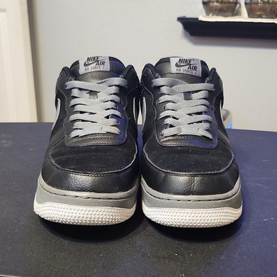 Nike Air Force 1 Custom Black Gray Men's Low DN4162-991 Leather Sneaker