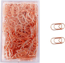 200 Pcs Small Rose Gold Paper Clips Love Heart Shaped Paperclips Stainless Steel