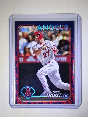 2024 Topps Mike Trout Team Logo Color Match Border SSP Case Hit Angels 