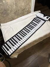 49Key Hand Roll Up Keyboards Electronic Black White Piano Portable Soft Folding