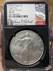2025(P) - NGC - MS70 First Day Signed Anna E Cabral Silver American Eagle