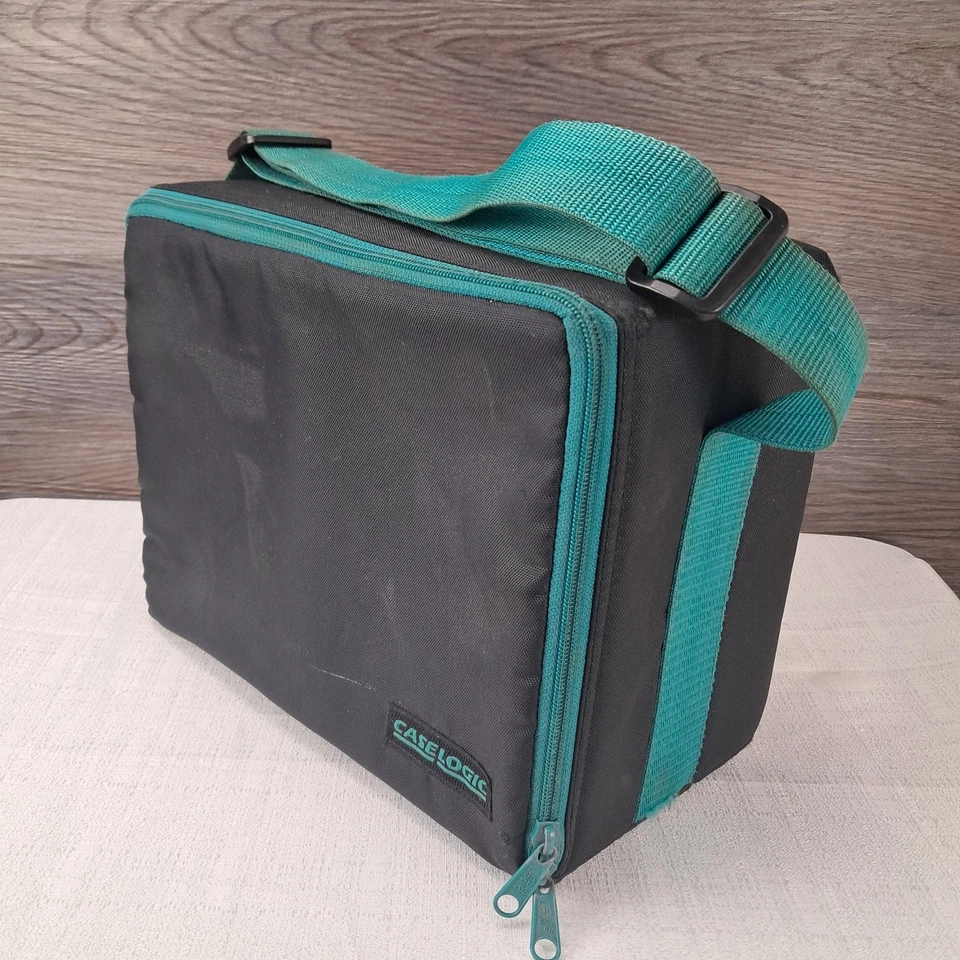 Vintage Case Logic 30 CD Storage Holder Carry Case Teal Black USA - Image 2 of 4