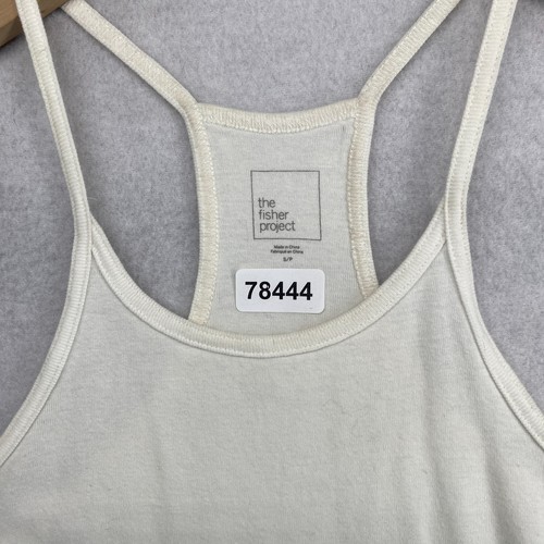 THE FISHER PROJECT EILEEN FISHER Tank Top S Baumwolle Racerback Neckholder Off White - Bild 13 von 13