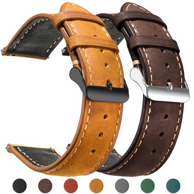 Genuine Leather Watch Bands for Men Quick Release 14mm 16mm 18mm 20mm 22mm 24mm