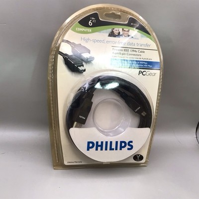 Philips FireWire IEEE 1394a Cable 4-pin/6 Pin Connectors