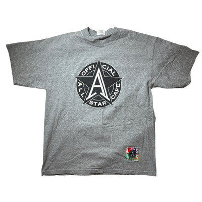 Vintage Official All Star Cafe Shirt Mens Large Gray Retro 1990 s Las Vegas