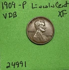 1909-P VDB Lincoln Wheat Cent 1c Xf Extra Fine
