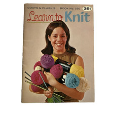 Vintage 60s Learn to Knit Pattern Booklet Coa...