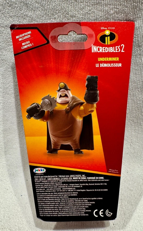 Figura de acción Incredibles 2 5" Underminer Jakks Pacific 2018 sin usar, en caja Foto 2 de 4
