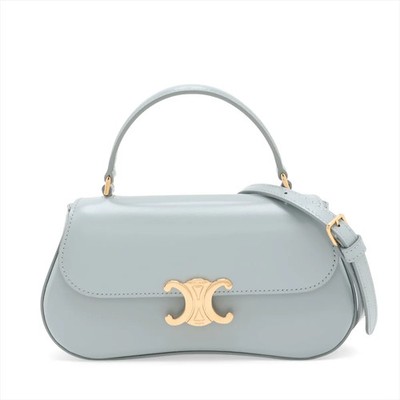 Celine Triomphe teen Lola Leather 2 Way Handbag Blue