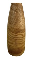 Vintage Artisan Hand Turned Maple Vein Wood Bud Vase Scandinavian Decor