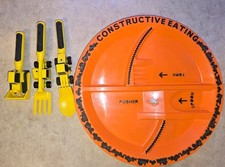 Plate and Utensils Set -Constructive Eating 3 Untensils and Divided Plate