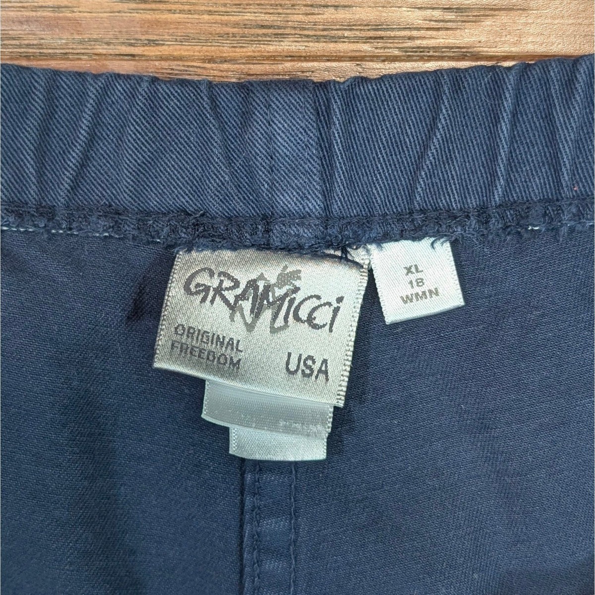 Gramicci Womens Original Freedom XL Navy Blue Climbing Pants Cinch