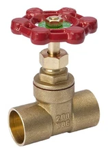 Solder Gate Valve, Lead-Free Brass, 1 In. - 170-4-1-1