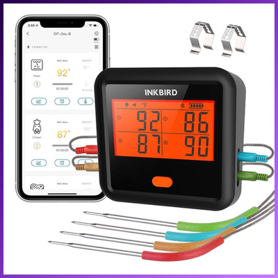 Inkbird Grillthermometer IDT-34C Bluetooth Kabellos 45m Reichweite