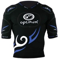 Optimum Tribal Rugby Body Protection Top Shoulder Pads Black / Blue Optimum Tribal Rugby Body Protection Top Shoulder Pads Black / Blue
