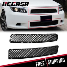 Front Upper & Lower JDM Mesh Grill Grille For 2005 2006 2007 2008-2010 Scion TC