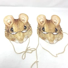 Vtg 2 Beatrix Potter Mouse Of Glouster Paper Masters Masks 1993 Mamelok Warne 