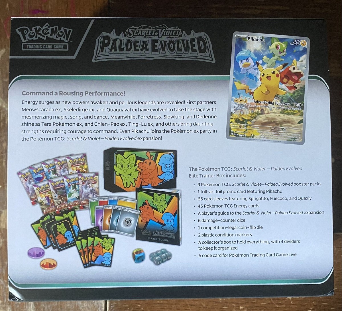 ポケモンカード Paldea evolved ETB 新品未開封 Paldea Evolved Pokemon Center Scarlet & Violet Elite Trainer