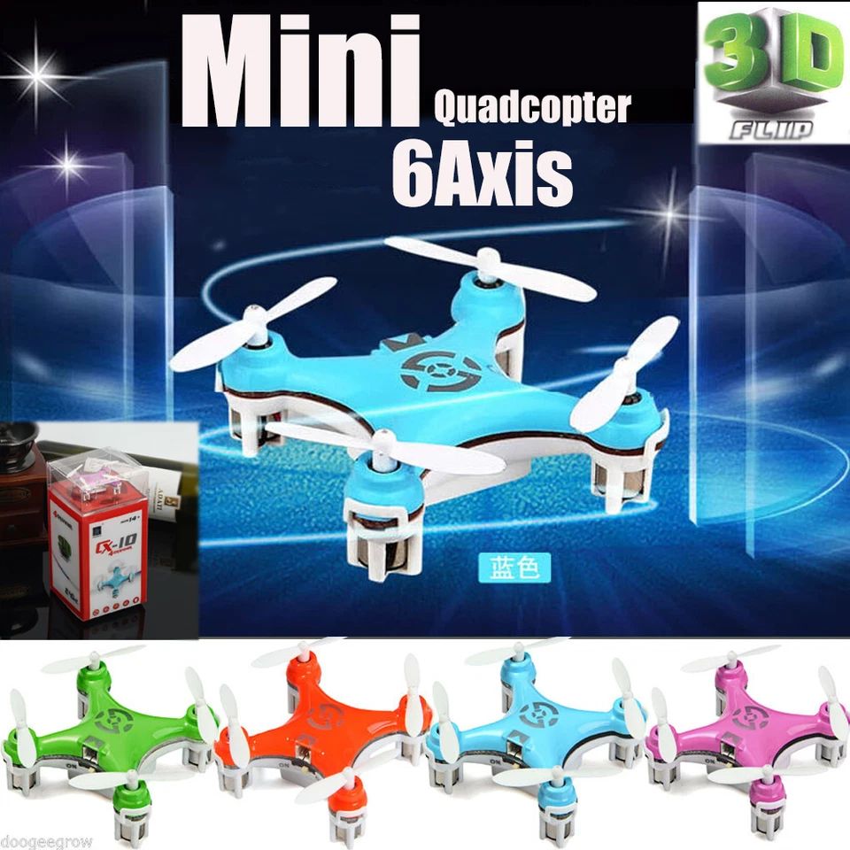 Cuadricóptero Cheerson CX-10 Mini 2.4G 4 canales 6 ejes LED RC RTF Micro Drone Avión Foto 3 de 4