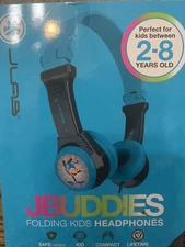 JLab JBuddies Studio On-Ear Folding Kids Headphones, Blue 