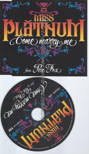 PROMO CD--MISS PLATNUM--COME MARRY ME --1 TR - Picture 1 of 1