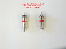TWO Large Bore Hi-Temp Tire Valve Cores OTR Road Graders Dirt Scraper AG Floater