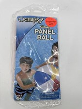 Oceans 7 Glossy Panel Multicolor Beach Ball Classic Beach Ball Summer Toy 14.5"