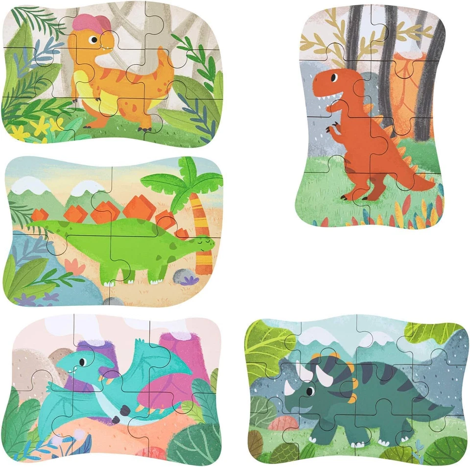 BBLIKE Puzzle Infantil de para niños Rompecabezas de Animales, puzle de 5  - Imagen 4 de 4